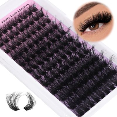 Fluffy Lash Clusters DIY Eyelash Extensions, 80D, D Curl, 10–18 mm