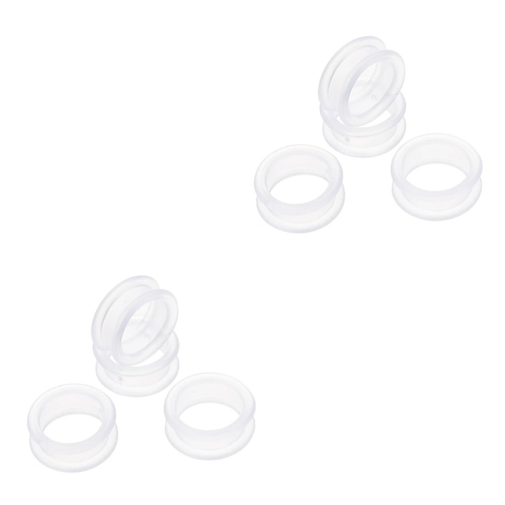 Toyvian 16-Piece Silicone Finger Rings for Scissors