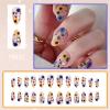 24-Piece Short Almond Press-On Nails with Floral Designs view 2