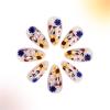 24-Piece Short Almond Press-On Nails with Floral Designs view 3