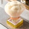 Blush Brush for Cheeks, Soft-Bristle Makeup Tool for Contouring, Highlighting & Nail Cleaning, 5.9 x 3.8 cm, Rhinestone Manicure/Pedicure Accessory view 4