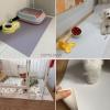 Waterproof Pet Feeding Mat, Non-Slip PVC Floor Protector, Brown-Pink view 2