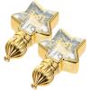 SAFIGLE 2-Piece Gold Glass Roller Bottles, Star-Shaped view 1
