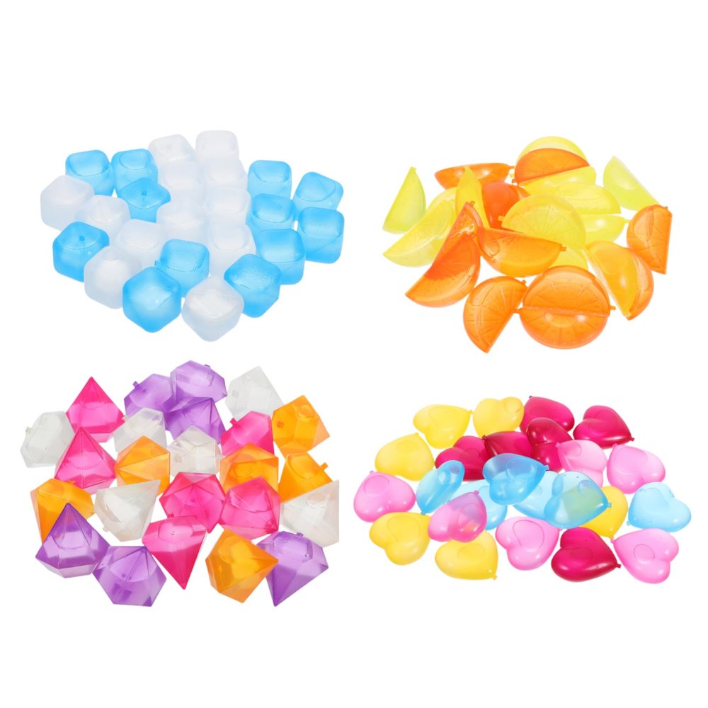 Reusable Plastic Ice Cubes, Freezable, 96 Pieces