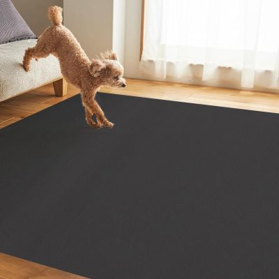 Dog Feeding Mat, PVC Non-Slip Waterproof Pet Bowl Mat, Dark Gray, 120 × 180 cm