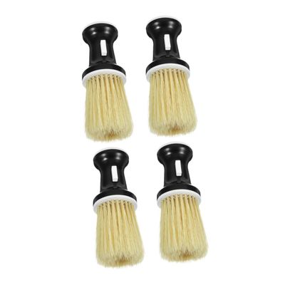4-Piece Haircut Brushes with ABS Handles and Nylon Bristles for Salons