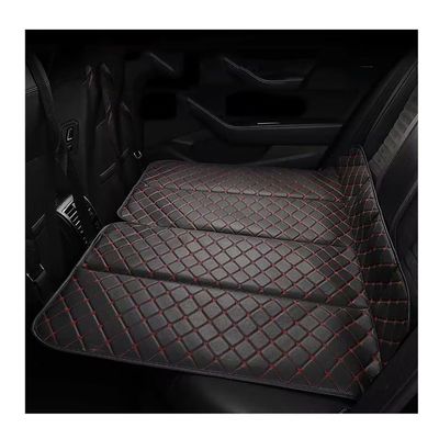 LHMM Non-Inflatable Car Mattress, Foldable Rear-Seat Bed, Black/Red, 135 x 80 cm