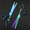 Professional Japan 440C 6-Inch Green Hair Cutting and Thinning Scissors view 3