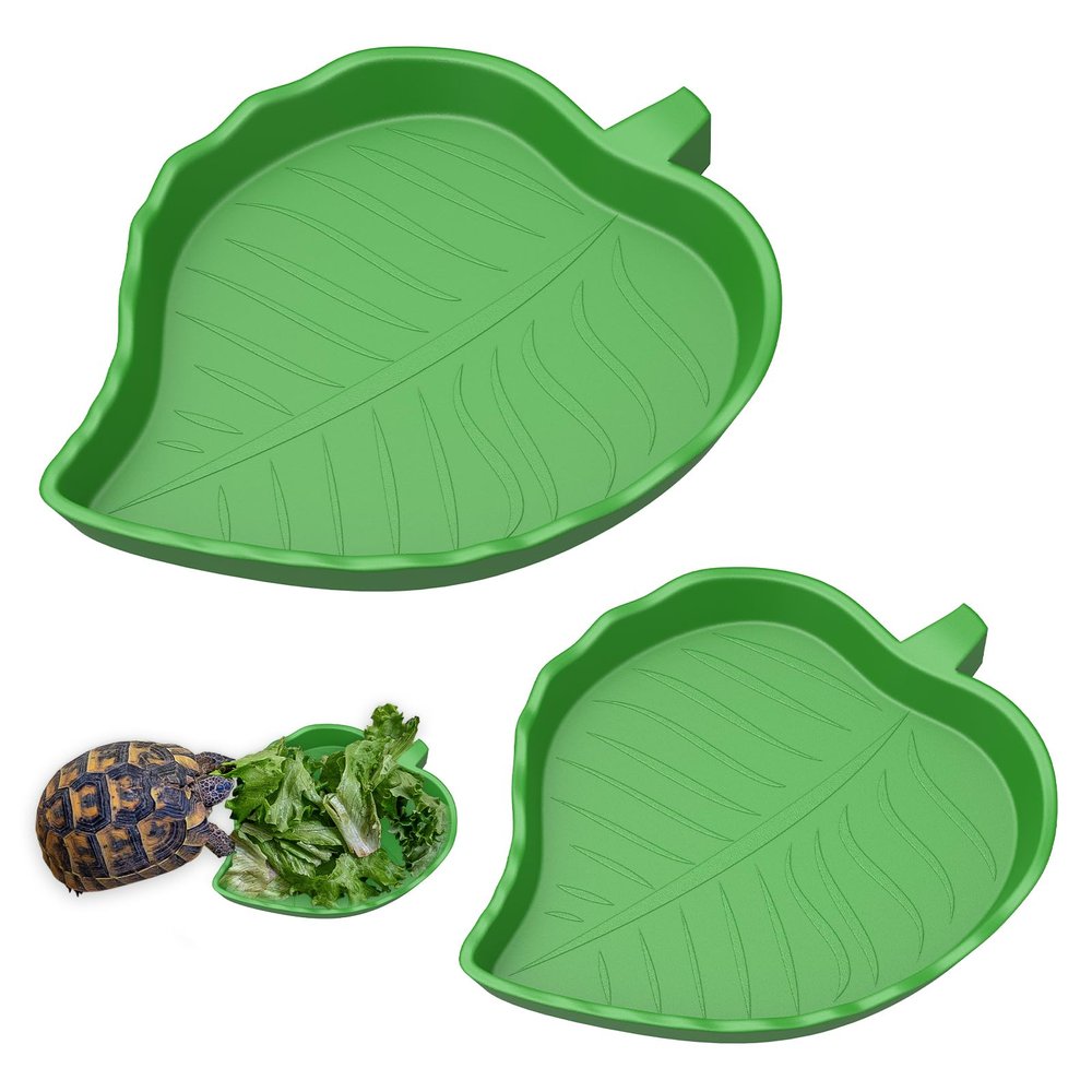 Pawfly 2 Pcs Leaf Reptile Water Bowl