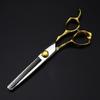 6-Inch Professional Japanese 440C Steel Hair Cutting Scissors, Gold – Set with Bag view 3