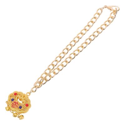 Toddmomy Metal Pet Collar with Lock Pendant and Bell