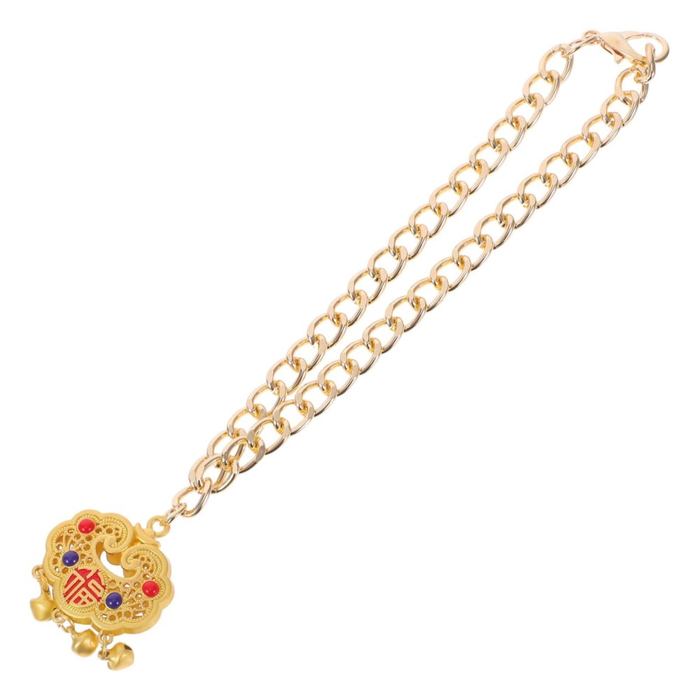 Toddmomy Metal Pet Collar with Lock Pendant and Bell