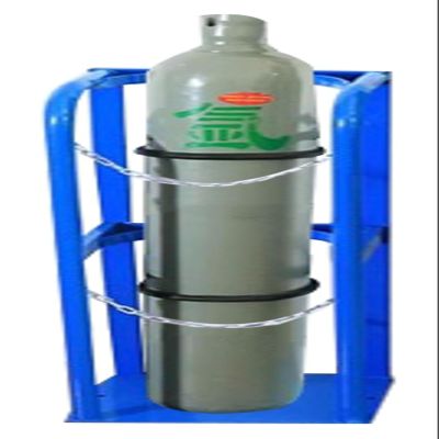 Gas Cylinder Transport Cart, Heavy-Duty Oxygen Tank Holder, Fixed Steel Rack, 31 x 30 x 100 cm