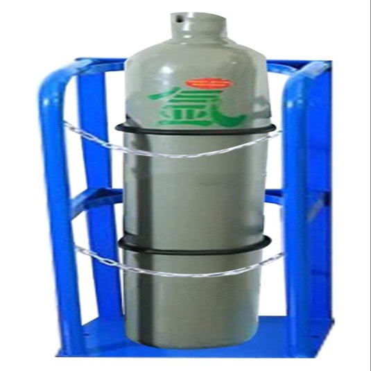 Gas Cylinder Transport Cart, Heavy-Duty Oxygen Tank Holder, Fixed Steel Rack, 31 x 30 x 100 cm
