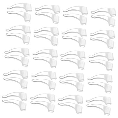 STOBOK Non-Slip Silicone Eyeglass Ear Hooks, 50 Pairs