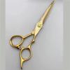 6-Inch Professional Japanese 440C Steel Gold Hair Cutting and Thinning Scissor Set view 3