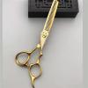 6-Inch Professional Japanese 440C Steel Gold Hair Cutting and Thinning Scissor Set view 4