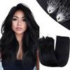 RUNATURE Micro Ring Human Hair Extensions, Black #1, 35 cm, 50 Strands, 40 g view 1