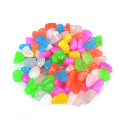 Photoluminescent Glow-in-the-Dark Resin Pebbles, 100 Pieces