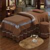 ERERE 4-Piece Massage Table Sheet Set, Brown, 70 × 190 cm view 1