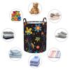 Mexpekil Foldable Laundry Basket with Handles, Waterproof, Floral Boho view 4