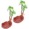 Reptile Water Bowls, Resin, for Turtles, Lizards and Snakes, 2-Piece Set view 1