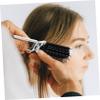 Small Foldable Hair Comb with Mirror, Portable for Women, Silver view 3