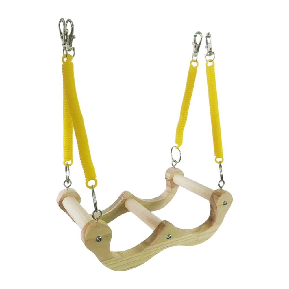 Wooden Bird Swing and Perch with Stand