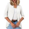Women's Lightweight Open-Front 3/4-Sleeve Knit Cardigan view 1