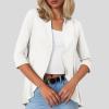 Women's Lightweight Open-Front 3/4-Sleeve Knit Cardigan view 3