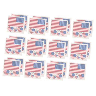 OUNONA 25-Piece American Flag Stickers for Sports, Windows, Doors, Cars, and Phones