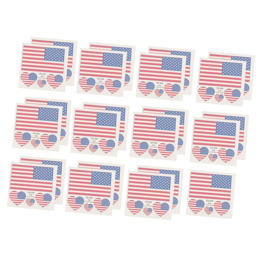 OUNONA 25-Piece American Flag Stickers for Sports, Windows, Doors, Cars, and Phones