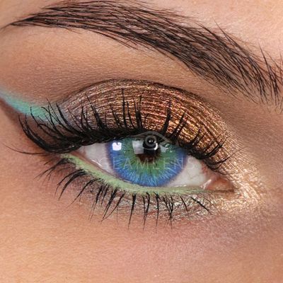 GLAMLENS Malaga Blue Colored Contact Lenses, -5.00 Diopters, Monthly Soft Hydrogel Lenses with Case, 2-Pack