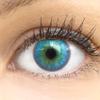 GLAMLENS Malaga Blue Colored Contact Lenses, -5.00 Diopters, Monthly Soft Hydrogel Lenses with Case, 2-Pack view 4