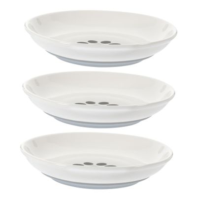 Hemobllo 3-Piece Ceramic Cat Bowls with Non-Slip Silicone Base