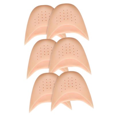 YOSADIER 6-Piece Reusable Toe Protectors, Breathable SEBS Material, for Ballet and Everyday Use, Beige