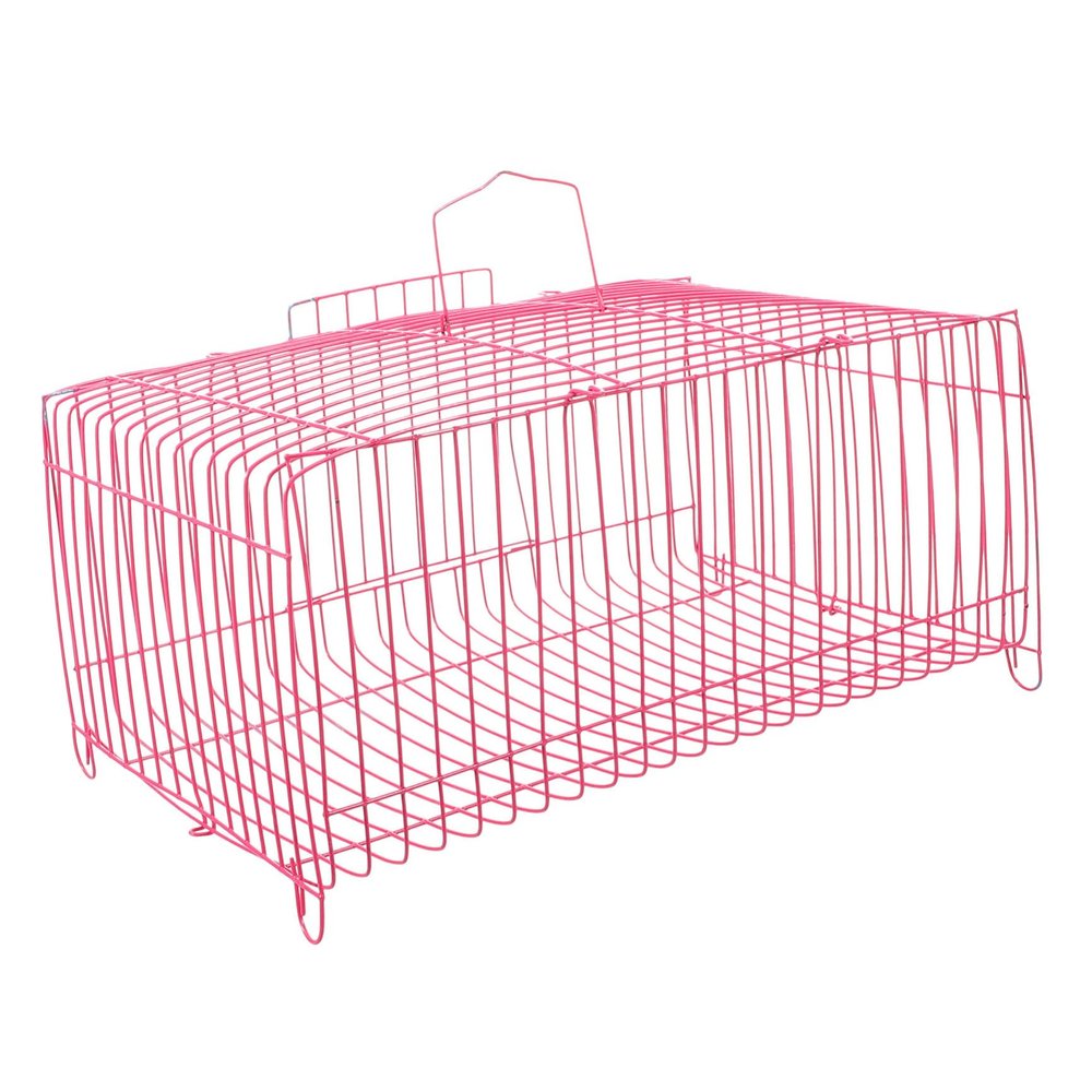 BESTonZON Portable Metal Bird Cage for Parrots and Small Pets, Handheld Design for Outdoor Trips and Safe Use at Home
