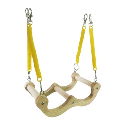 lisutupode Swing, Shotet Swing – Wooden Spring Swing Toy for Parrots and Cockatoos, Hammock and Cockatiel Chew Toy, Cage Accessory for Lovebirds and Finches