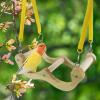 lisutupode Swing, Shotet Swing – Wooden Spring Swing Toy for Parrots and Cockatoos, Hammock and Cockatiel Chew Toy, Cage Accessory for Lovebirds and Finches view 2