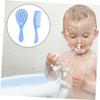 BESPORTBLE 3-Piece Kids' Shampoo and Massage Brush Set, Blue view 2