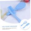 BESPORTBLE 3-Piece Kids' Shampoo and Massage Brush Set, Blue view 3
