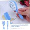 BESPORTBLE 3-Piece Kids' Shampoo and Massage Brush Set, Blue view 4