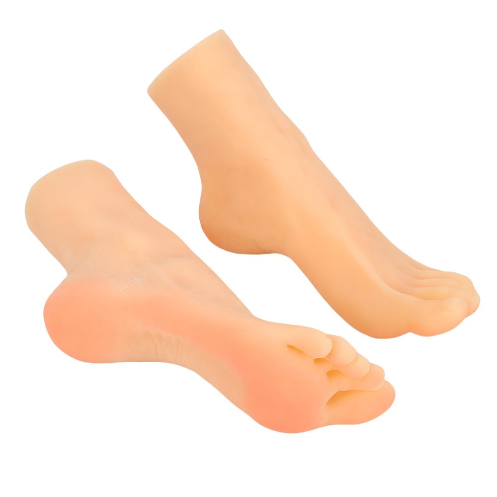 1 Pair of Silicone Foot Models with Bone Structure