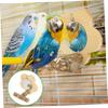 YARNOW Parrot Toy Wooden Perch with Mirror view 4