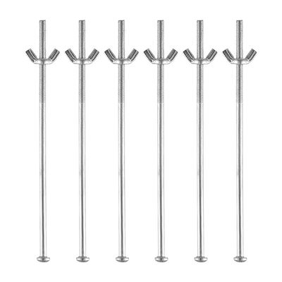 FSSTUD Replacement Crutch Grip Bolts with Adjustable Nuts, 14.7 cm, 6-Pack