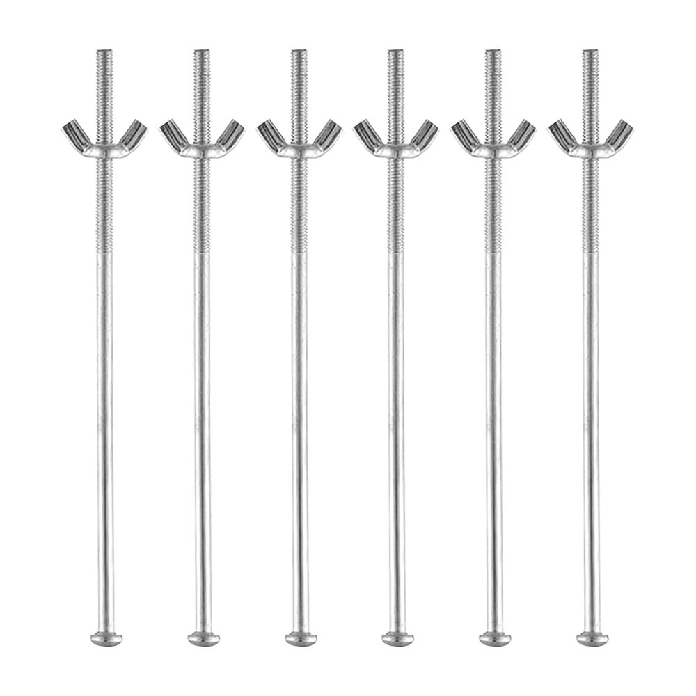 FSSTUD Replacement Crutch Grip Bolts with Adjustable Nuts, 14.7 cm, 6-Pack