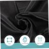 IWOWHERO Black Satin Sleep Bonnet for Women, Long, Secure-Fit Hair Cap for Sleeping and Sensitive Curls view 3