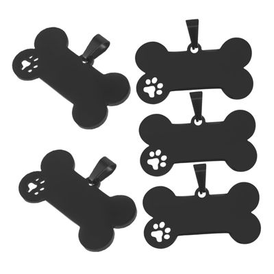ibasenice 5-Piece Pet ID Tags - Bone Shape