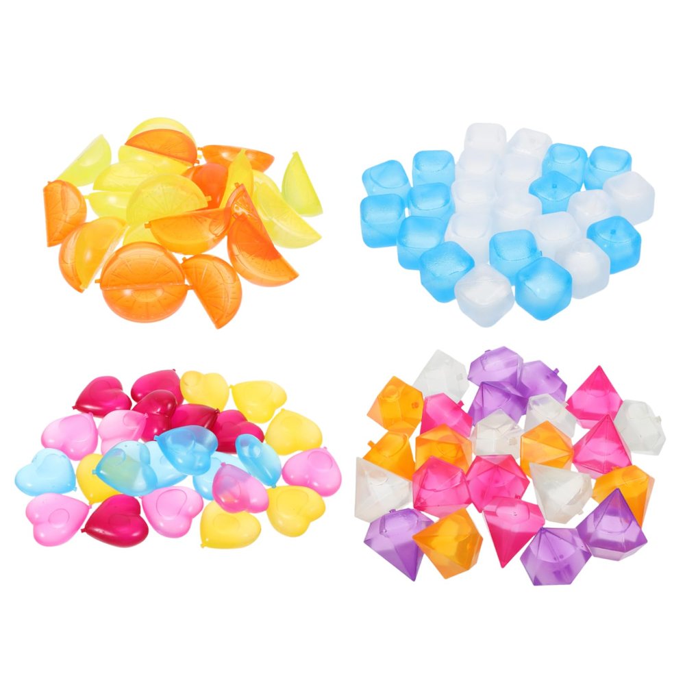 Mipcase 96-Piece Reusable Plastic Ice Cubes, Quick-Freezing Transparent Artificial Ice Cubes for Cold Drinks, Coolers, and Lunch Bags, PP Material