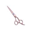 6-Inch Professional Japanese 440C Hair Cutting and Thinning Shears Set, Rose Gold Flower Handle view 2